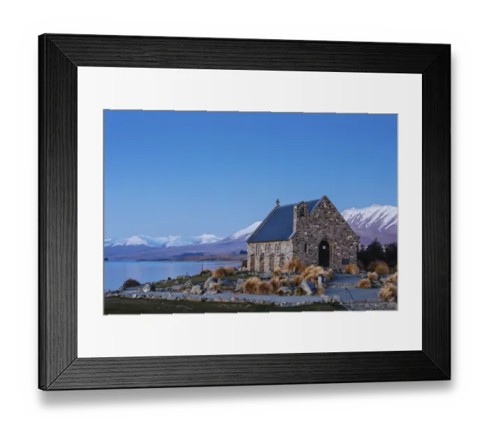 Framed Print : Majestic Lake Tekapo and the Church of the Good Shepherd at sunset on a cool spring evening in New Zealand Framed Print : Majestic Lake Tekapo and the Church of the Good Shepherd at sunset on a cool spring evening in New Zealand