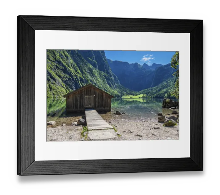 Framed Print : View of the Obersee in Berchtesgadener Land