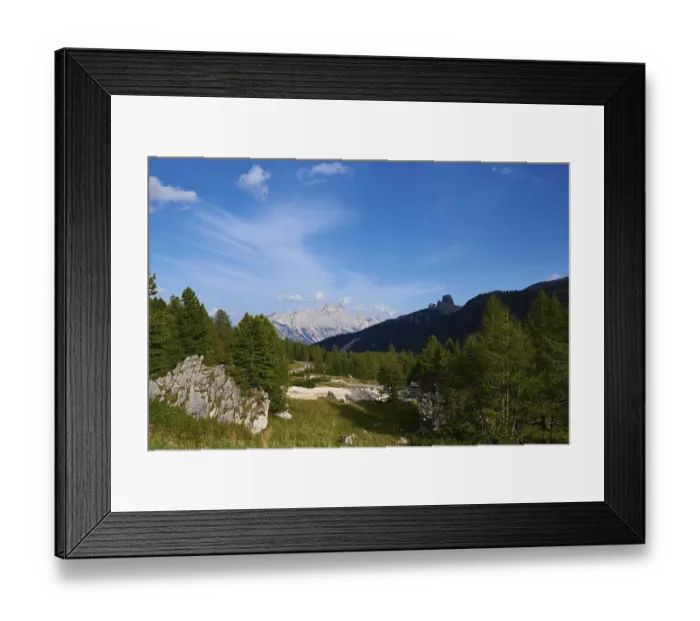Framed Print : On the Passo di Falzarego between Cortina d'Ampezzo and Malga Castello Framed Print : On the Passo di Falzarego between Cortina d'Ampezzo and Malga Castello