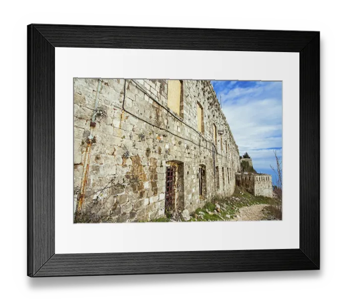 Framed Print : Fort Imperjal on the mountain Srd at Dubrovnik Croatia