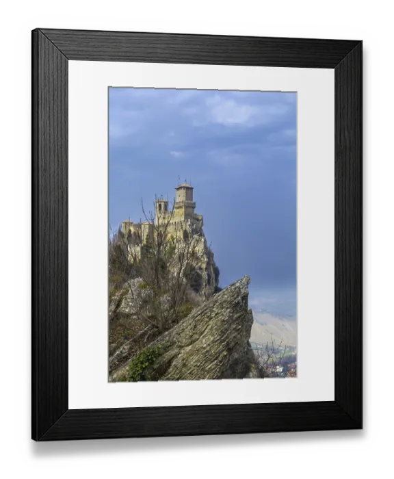 Framed Print : First tower or Fortress of Guaita is the oldest of the three towers constructed on Monte Titano