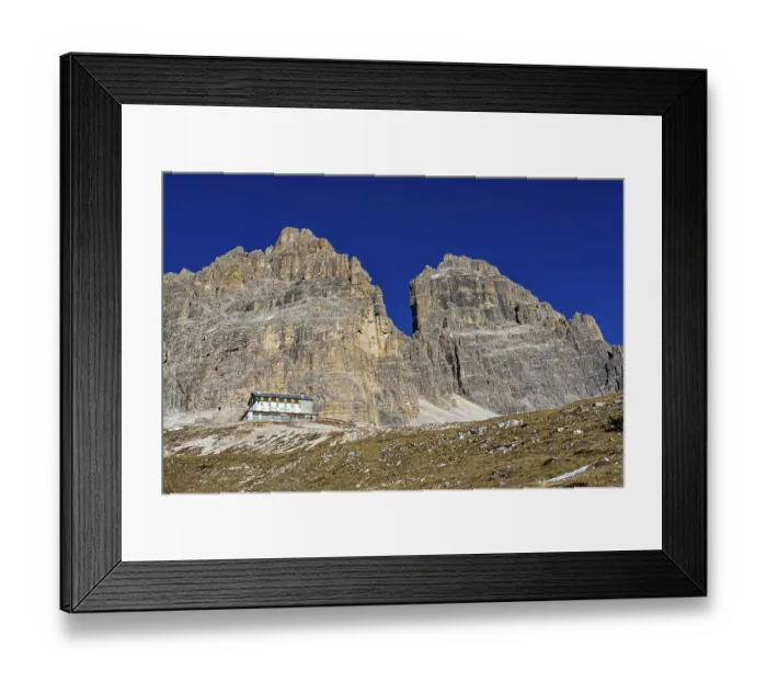 Framed Print : Auronzo chalet on Tre Cime di Lavaredo mountain Framed Print : Auronzo chalet on Tre Cime di Lavaredo mountain
