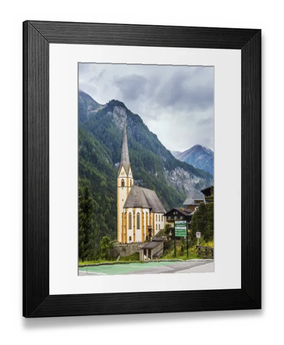 Framed Print : The village in the Austrian Alps is Heiligenblut
