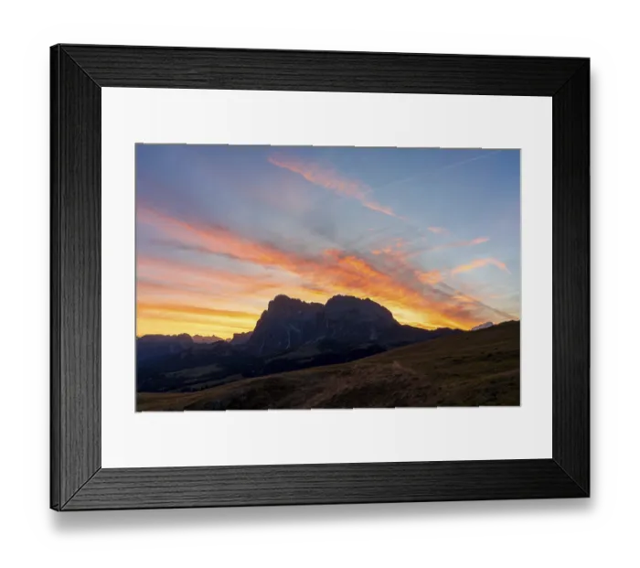 Framed Print : Sunrise in the Dolomites, Italy