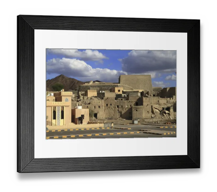 Framed Print : Bahla Fort situated at the foot of the Djebel Akhdar highlands in Oman