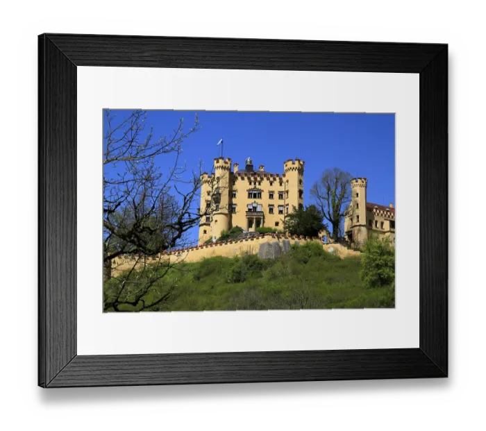 Framed Print : Hohenschwangau Castle in the Bavarian Alps