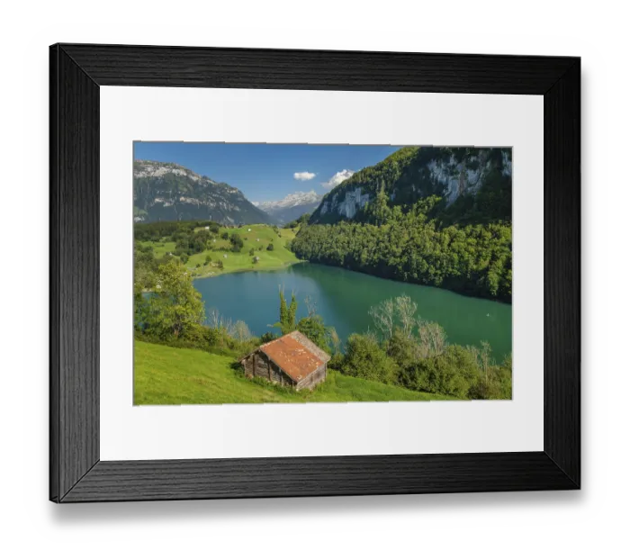 Framed Print : Mountain lake Seeli, Canton Uri