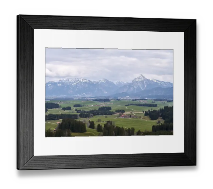 Framed Print : Mountain panorama from Eisenberg with Sauling and royal castles