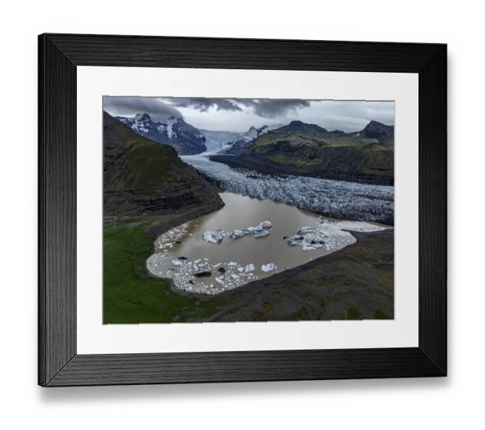 Framed Print : Glacier, glacier tongue, glacier lake