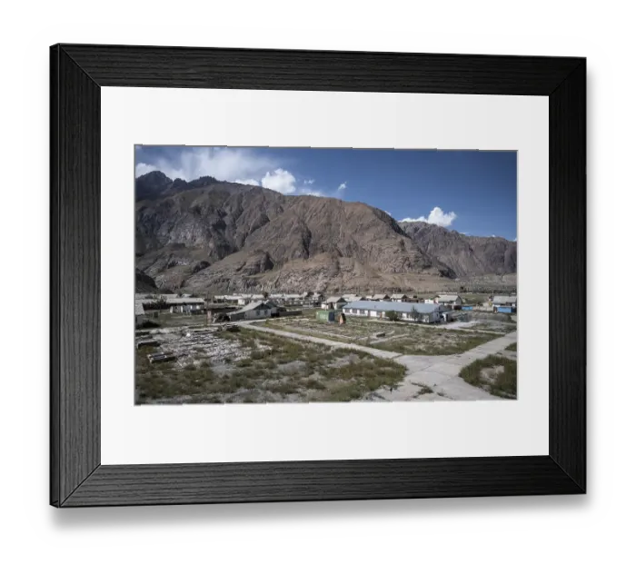 Framed Print : Abandoned buildings in a barren landscape Framed Print : Abandoned buildings in a barren landscape
