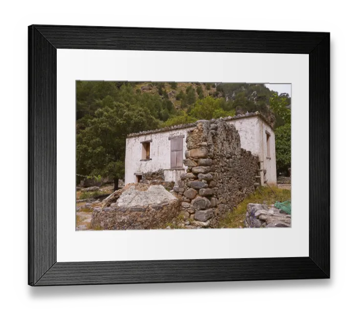 Framed Print : Buildings, stone walls, ruins, Samaria settlement