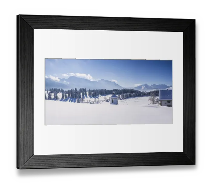 Framed Print : Chapel at Hegratsrieder See, near Fussen