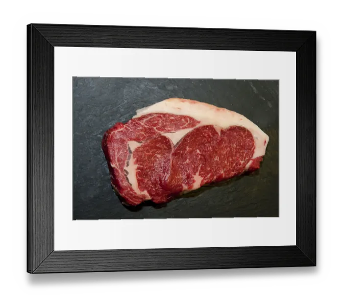 Framed Print : Beef steak from Wagyu cattle, England