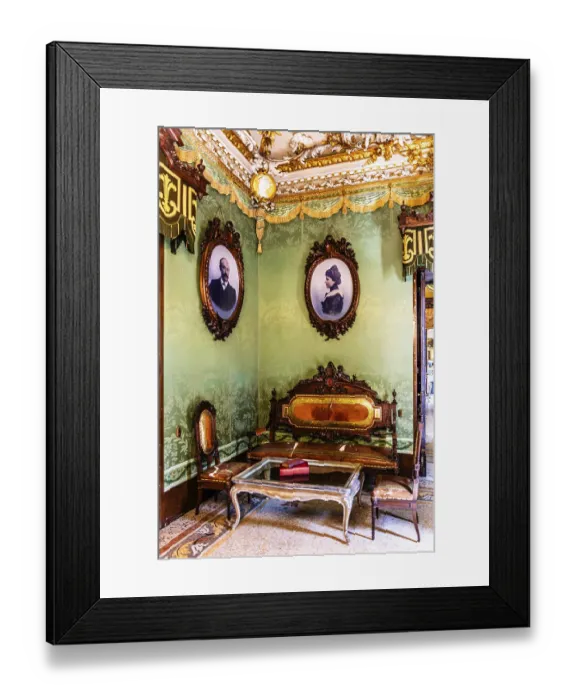 Framed Print : Baroque Palazzo Parisio and its garden resembles a kind of mini-Versailles in its splendour