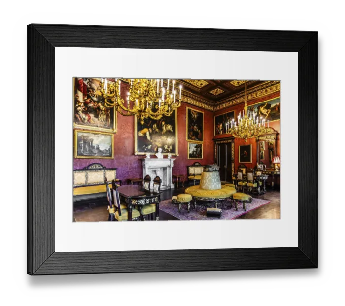 Framed Print : Salon, Baroque Palazzo Parisio and its garden resemble a kind of mini-Versailles in its splendour