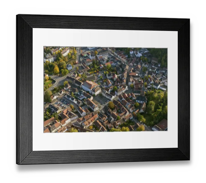 Framed Print : Old Town with half-timbered houses Framed Print : Old Town with half-timbered houses