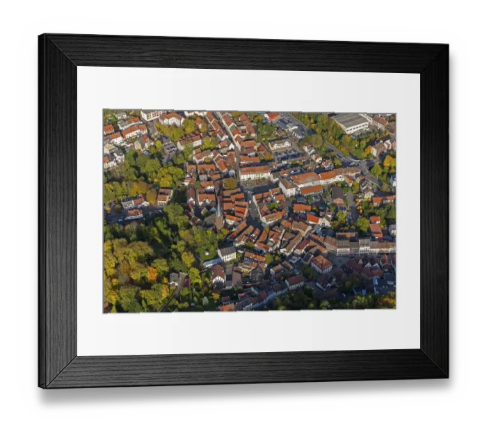 Framed Print : Old Town with half-timbered houses