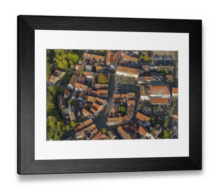 Framed Print : Old Town with half-timbered houses Framed Print : Old Town with half-timbered houses