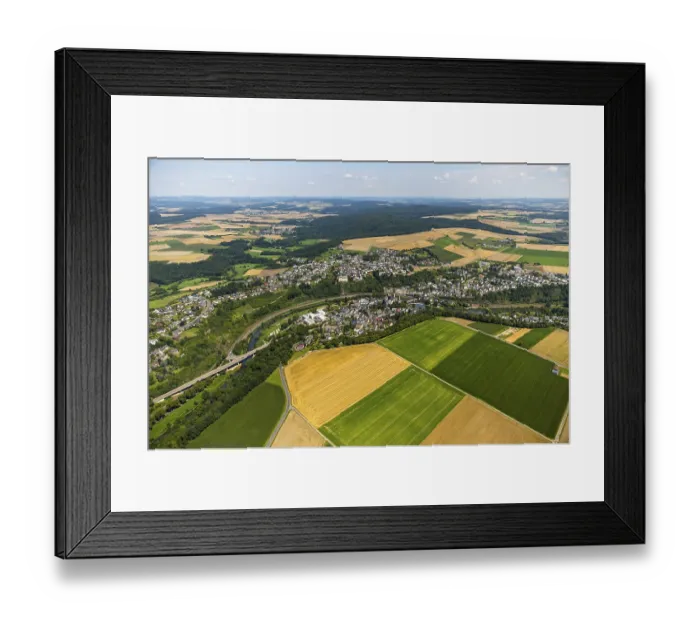 Framed Print : Runkel Castle with Lahn and Lahn bridge
