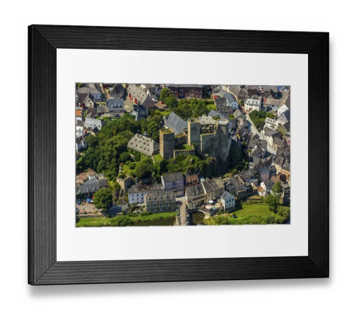 Framed Print : Runkel Castle with Lahn and Lahn bridge