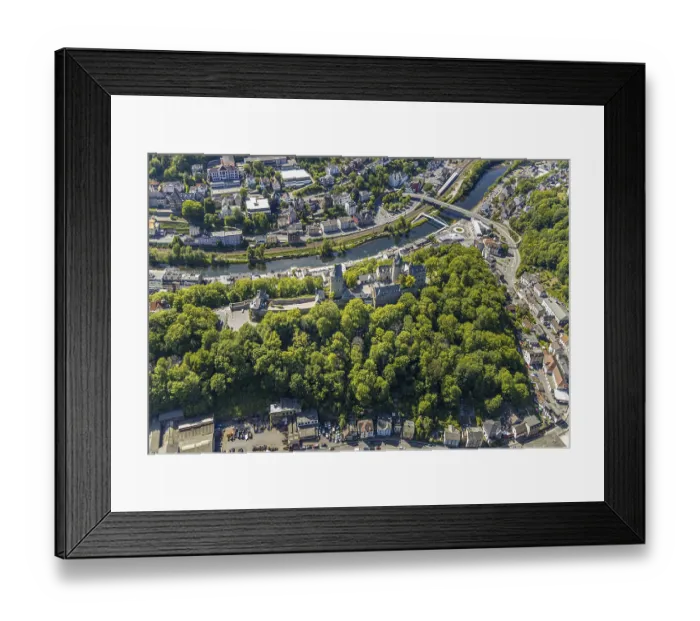 Framed Print : Aerial view, Burg Altena, Fritz-Thomee-StraBe
