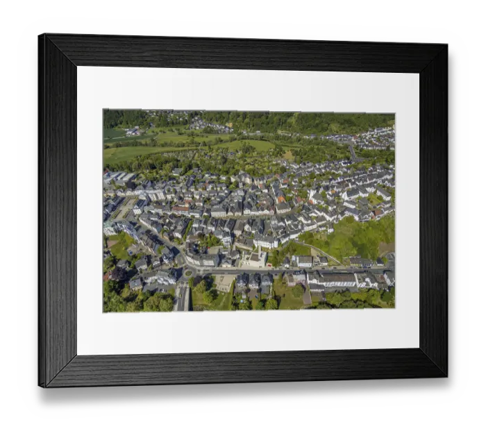 Framed Print : Aerial view, old town, city centre view