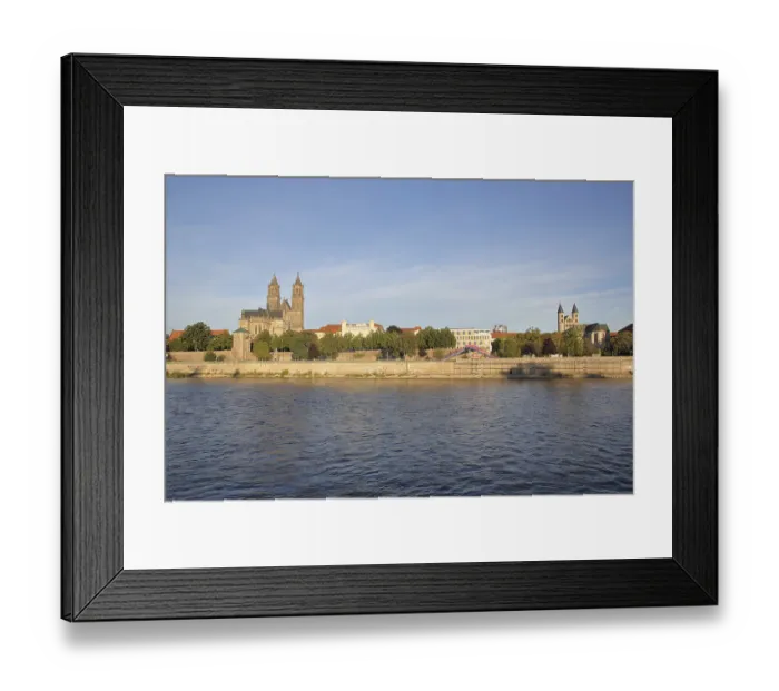 Framed Print : Cityscape with Gothic cathedral