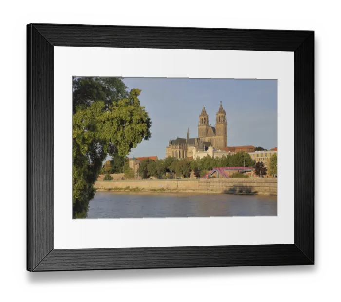 Framed Print : Cityscape with Gothic cathedral