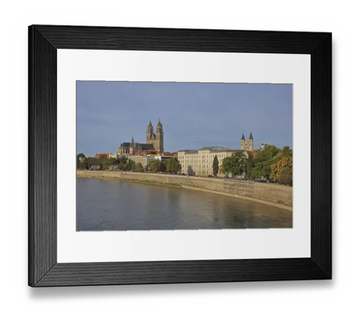 Framed Print : Cityscape with gothic cathedral