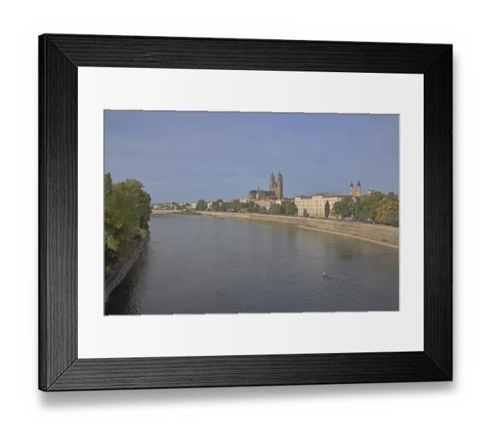 Framed Print : Cityscape with gothic cathedral