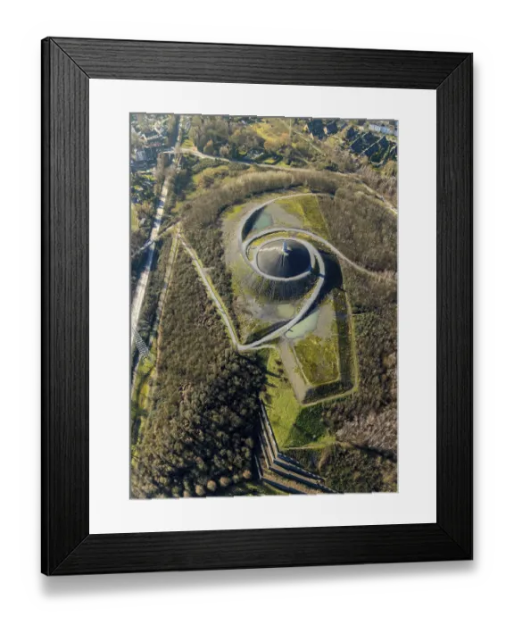 Framed Print : Aerial photograph, Rheinelbe slagheap Framed Print : Aerial photograph, Rheinelbe slagheap
