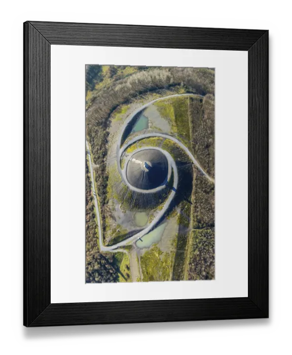 Framed Print : Aerial photograph, Rheinelbe slagheap Framed Print : Aerial photograph, Rheinelbe slagheap