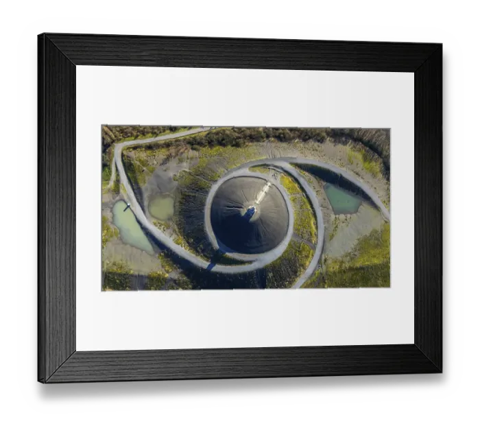 Framed Print : Aerial photograph, Rheinelbe slagheap Framed Print : Aerial photograph, Rheinelbe slagheap