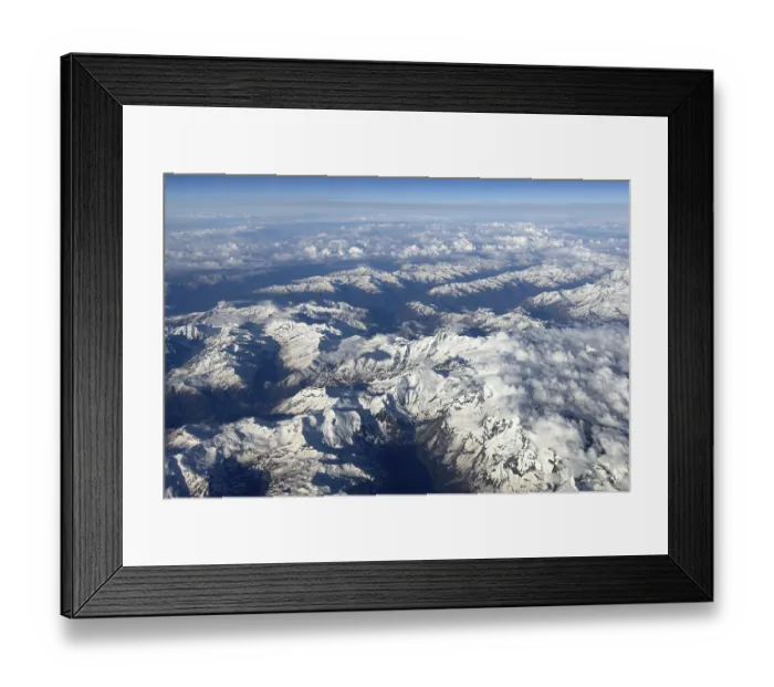 Framed Print : View from an altitude of 11000 metres to the GroBglockner massif in the centre of the picture in the Eastern Alps Framed Print : View from an altitude of 11000 metres to the GroBglockner massif in the centre of the picture in the Eastern Alps
