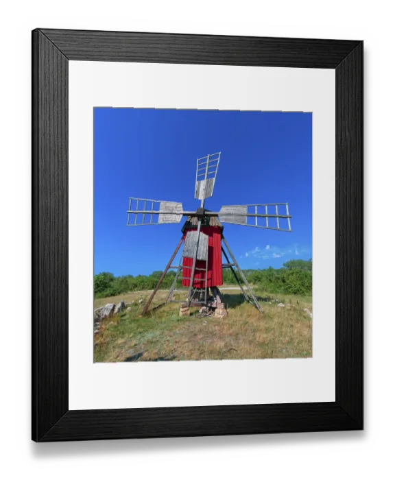Framed Print : Red windmill, Kristinelund, Oland Framed Print : Red windmill, Kristinelund, Oland