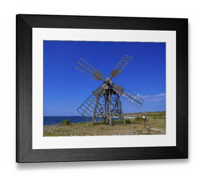 Framed Print : Historic grist mill, grinding mill