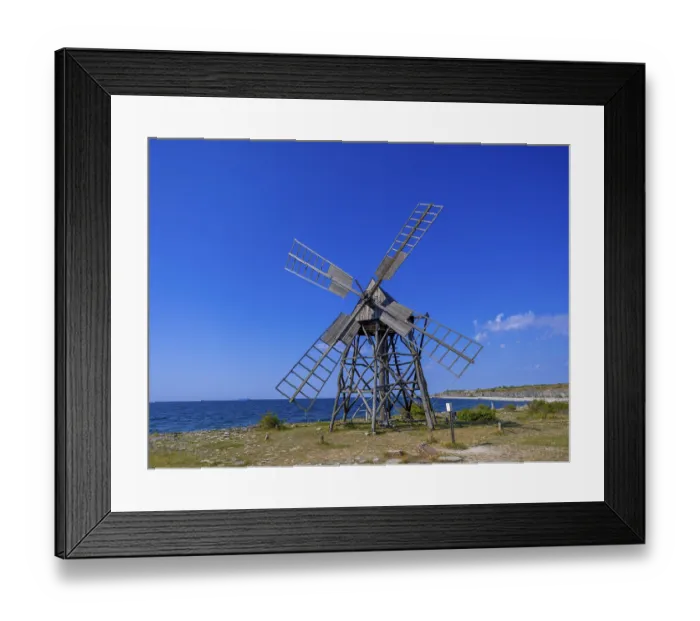 Framed Print : Historic grist mill, grinding mill