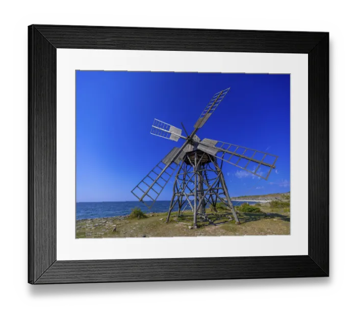 Framed Print : Historic grist mill, grinding mill