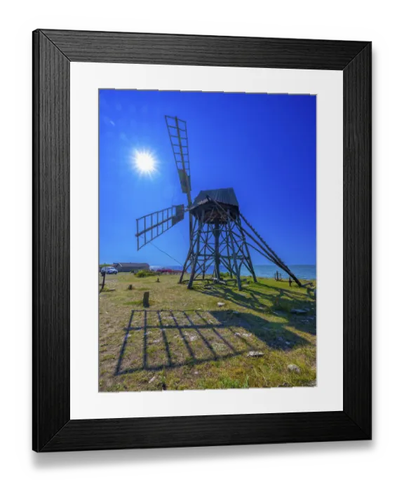 Framed Print : Historic grist mill, grinding mill