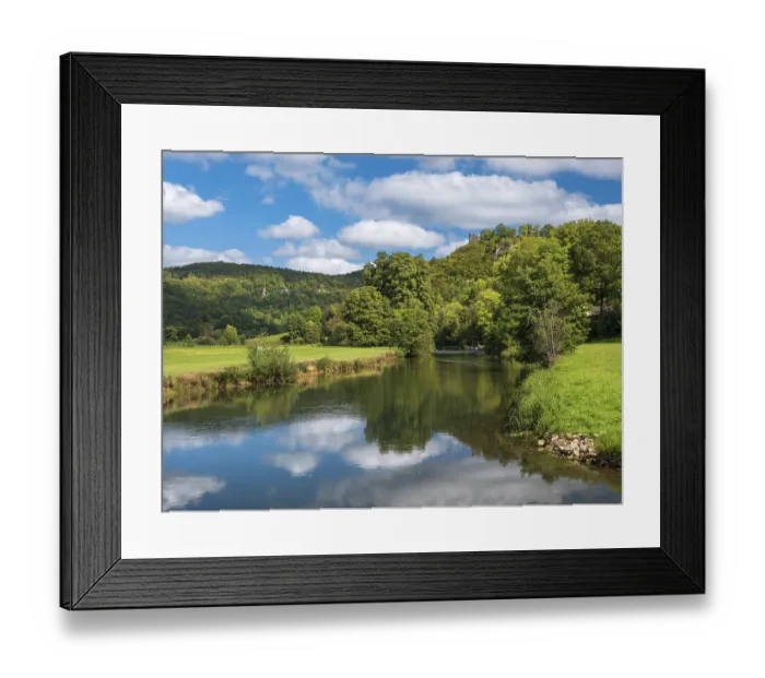 Framed Print : The River Wisent at Neideck Castle