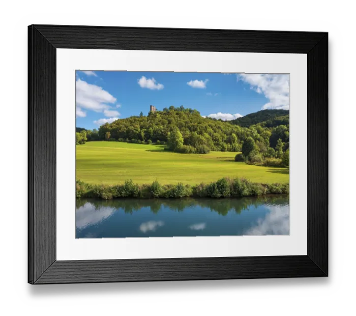 Framed Print : The River Wisent at Neideck Castle Framed Print : The River Wisent at Neideck Castle