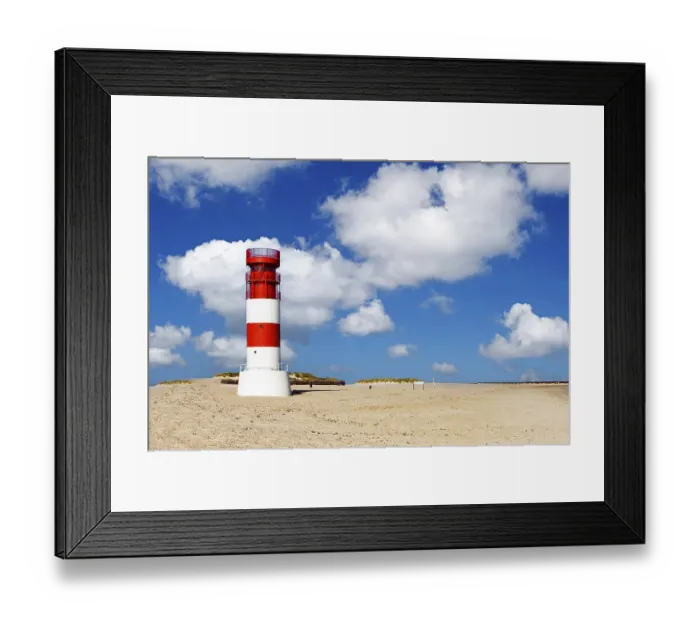 Framed Print : Lighthouse on the dune off the island of Heligoland