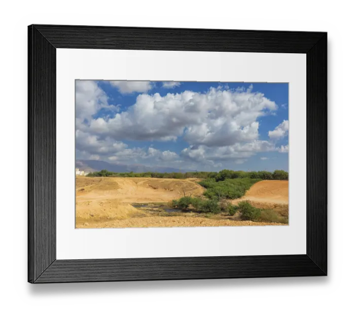 Framed Print : Landscape Oman, Raysut Waste Water Treatment Plant