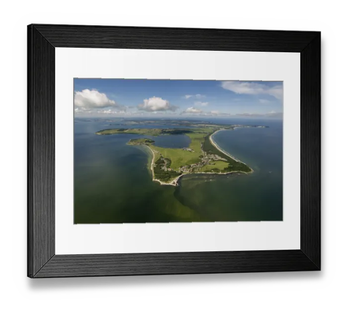Framed Print : Aerial photo, biosphere reserve south-east Rugen