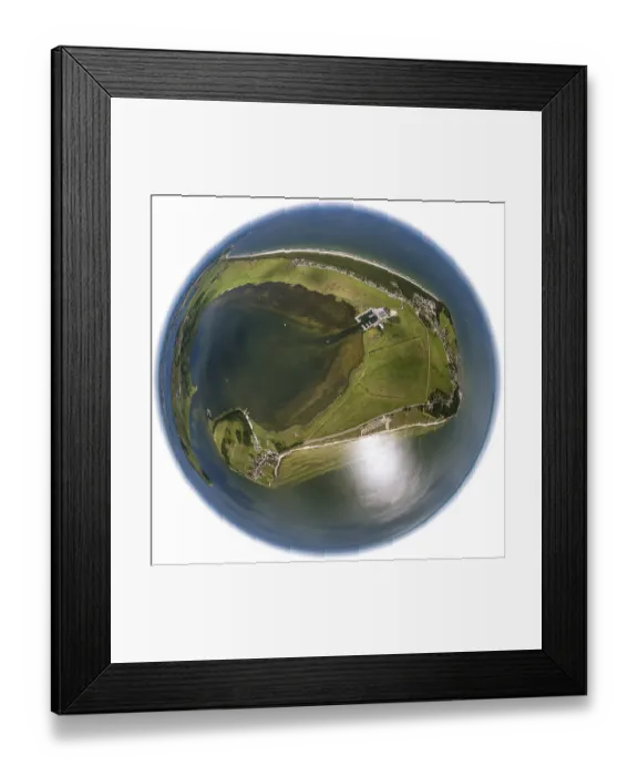 Framed Print : Aerial photo, biosphere reserve south-east Rugen