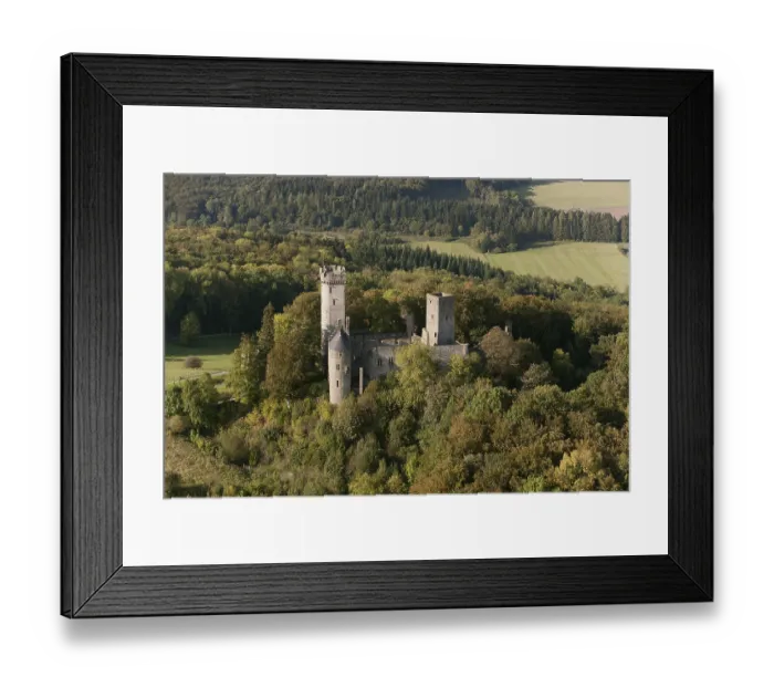 Framed Print : Aerial view, Eagle and Wolf Park Kasselburg