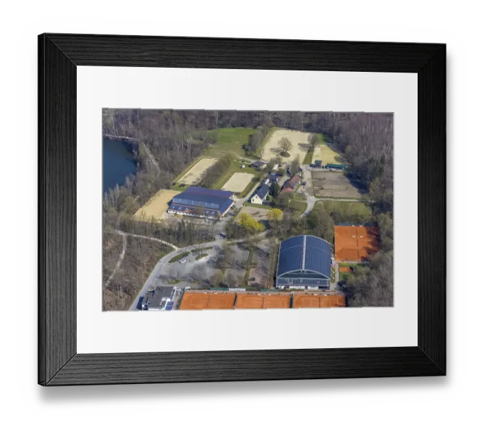 Framed Print : Aerial view, riding centre, riding and driving club 1947 e Framed Print : Aerial view, riding centre, riding and driving club 1947 e