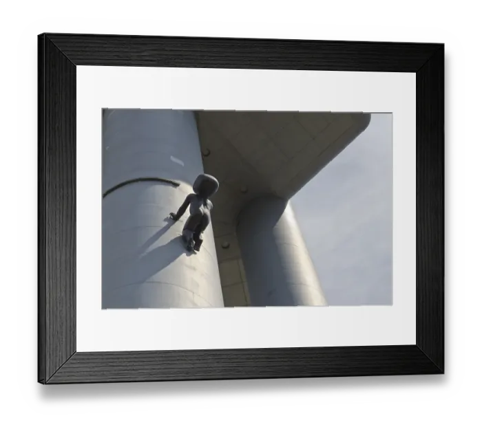 Framed Print : Sculpture of a crawling baby, by Czech artist David Cerny