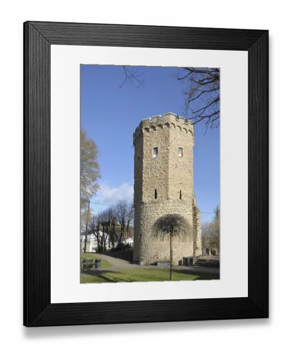 Framed Print : Historic Wolf Tower, fortified defence tower