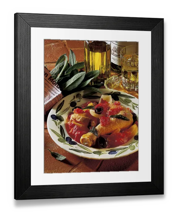 Framed Print : Olive chicken florentine, Italy